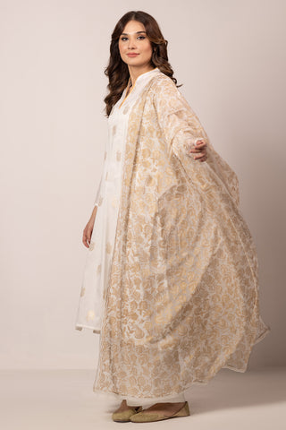 2 Piece Lawn Jacquard Shirt  & Dupatta