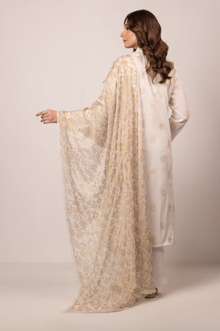 2 Piece Lawn Jacquard Shirt  & Dupatta