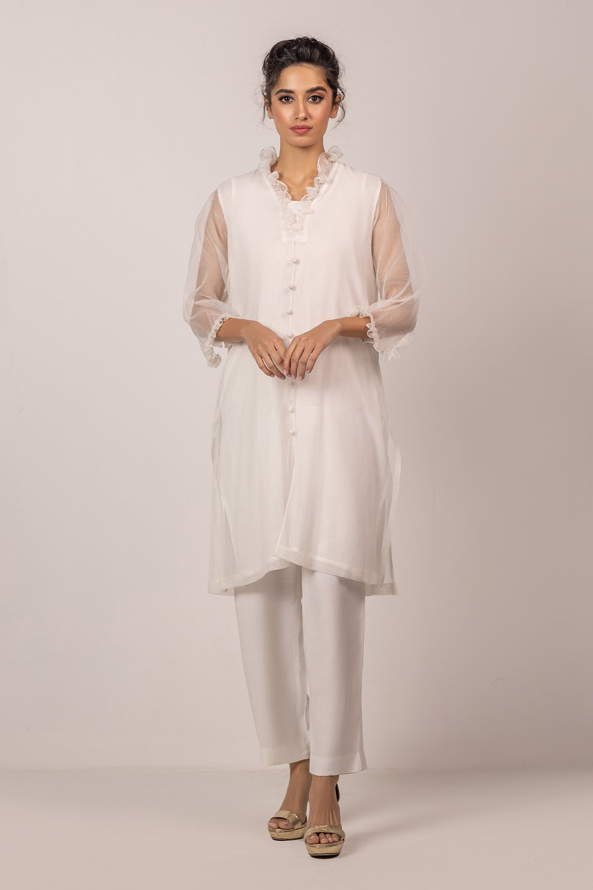 2 Piece Chery Net Shirt & Trouser