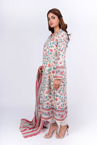 3 Piece Cotton Lawn Suit