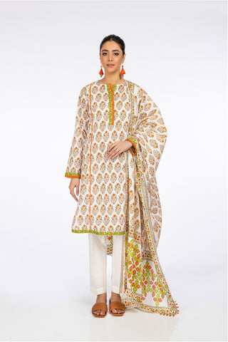 2 Piece Cotton Lawn Shirt & Dupatta