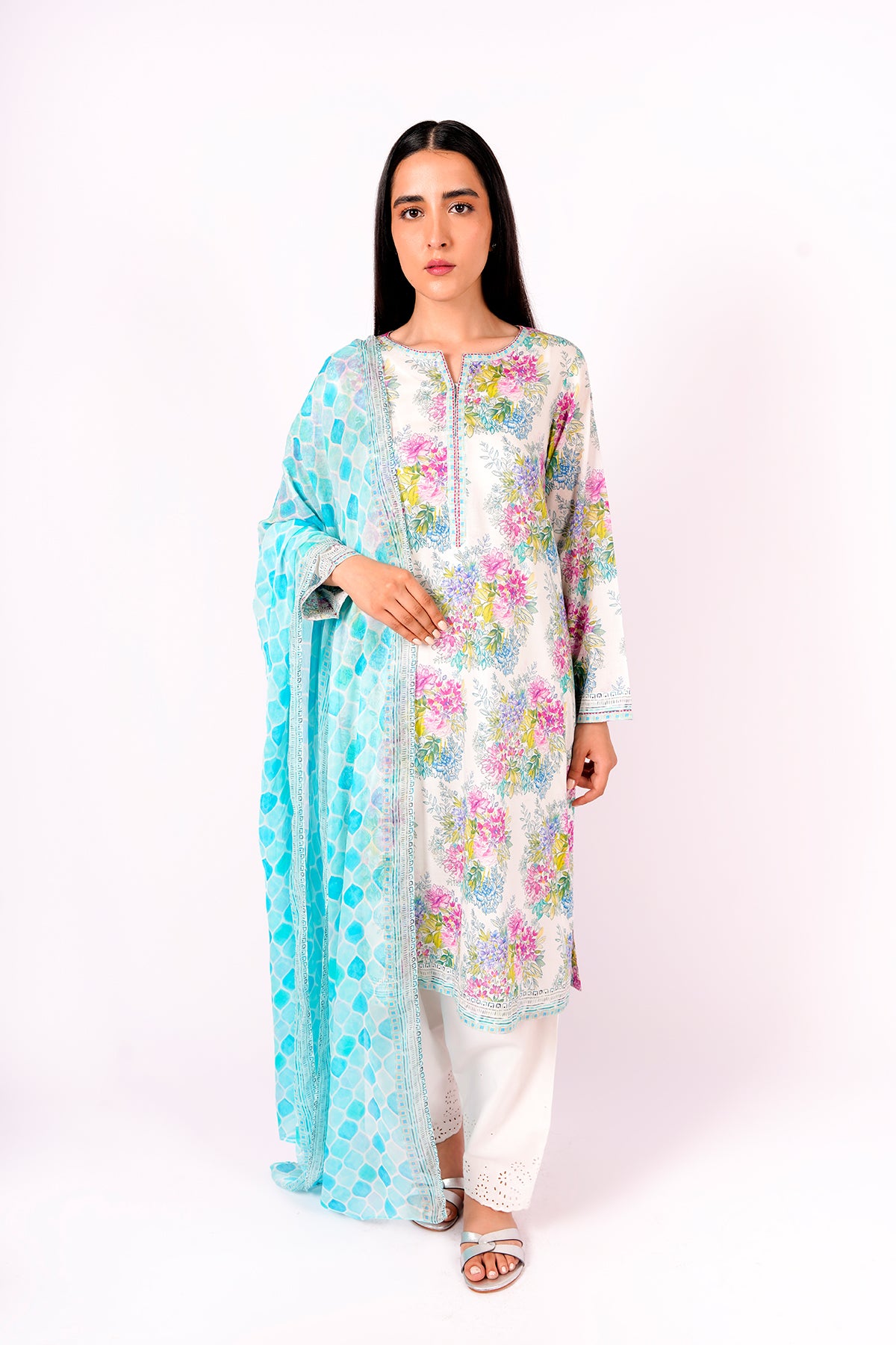 2 Piece Cotton Lawn Shirt & Dupatta