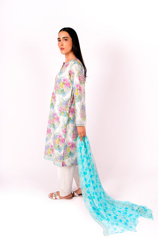 2 Piece Cotton Lawn Shirt & Dupatta