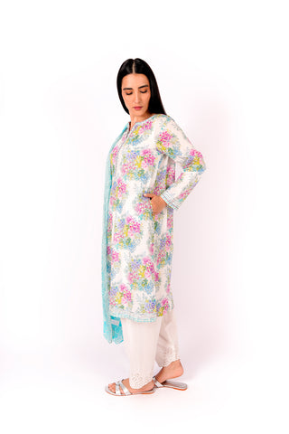 2 Piece Cotton Lawn Shirt & Dupatta