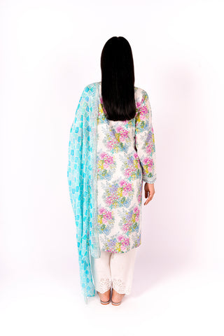 2 Piece Cotton Lawn Shirt & Dupatta