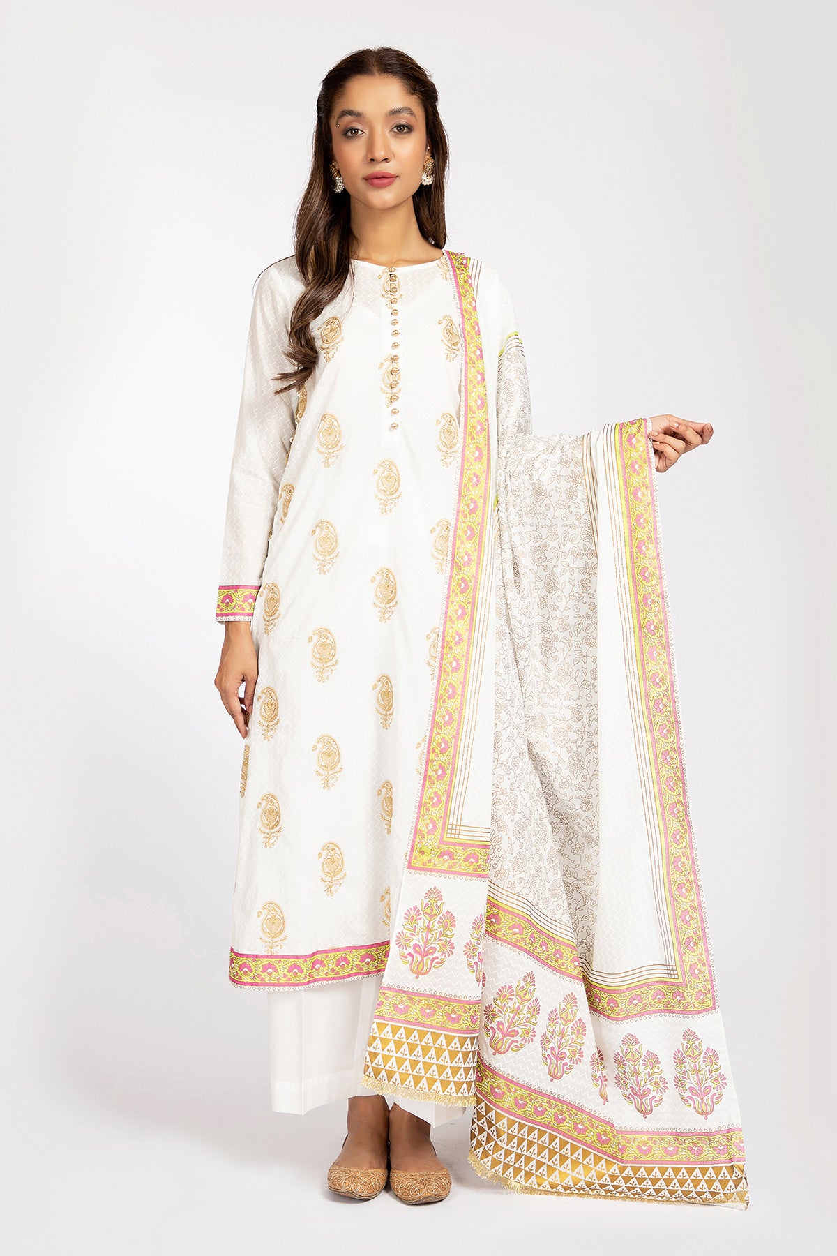 2 Piece Cotton Lawn Shirt & Dupatta