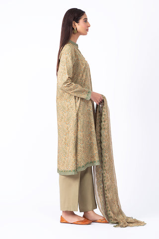 3 Piece Lawn Karandi Suit