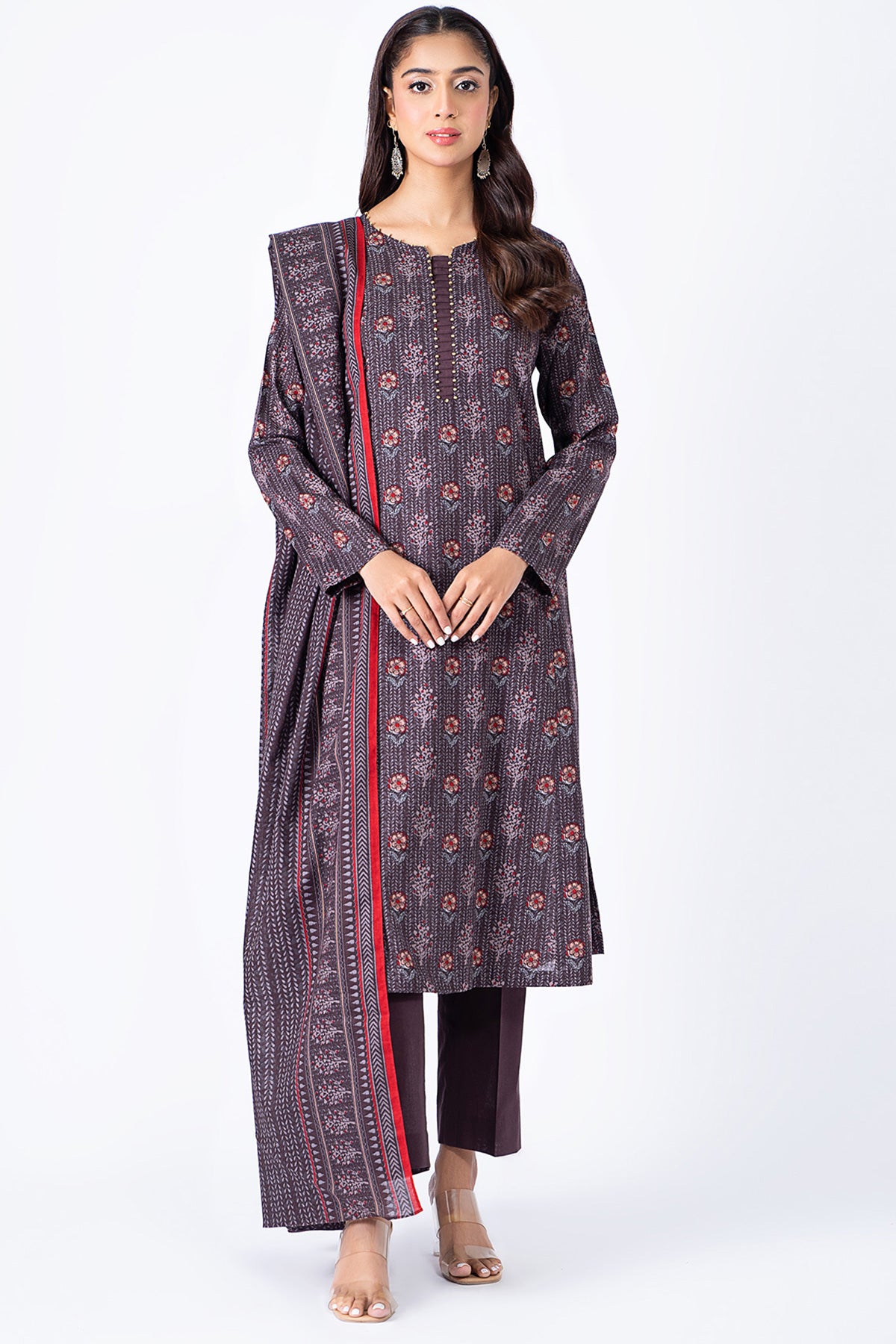 3 Piece Khaddar Suit