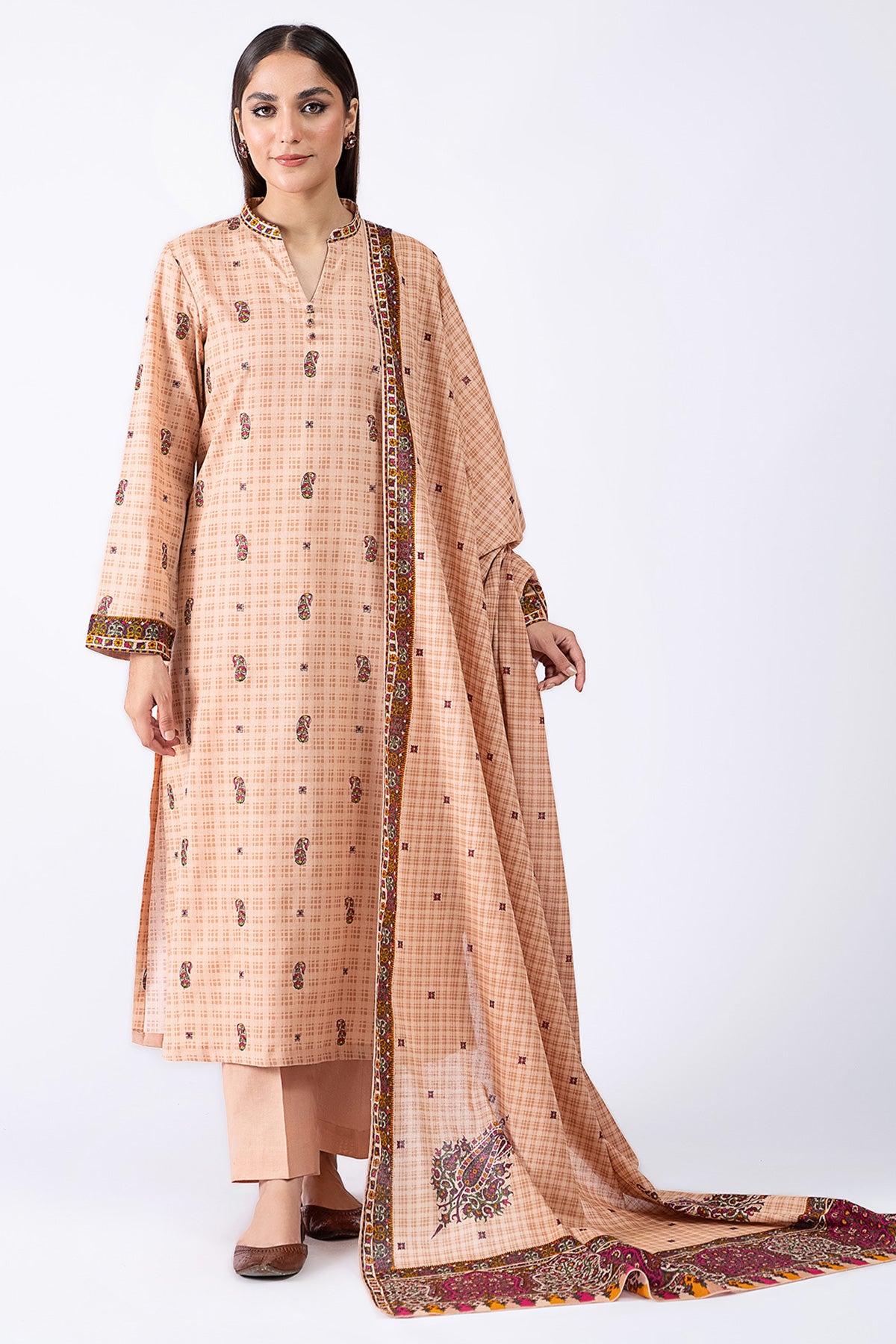 3 Piece Khaddar Suit