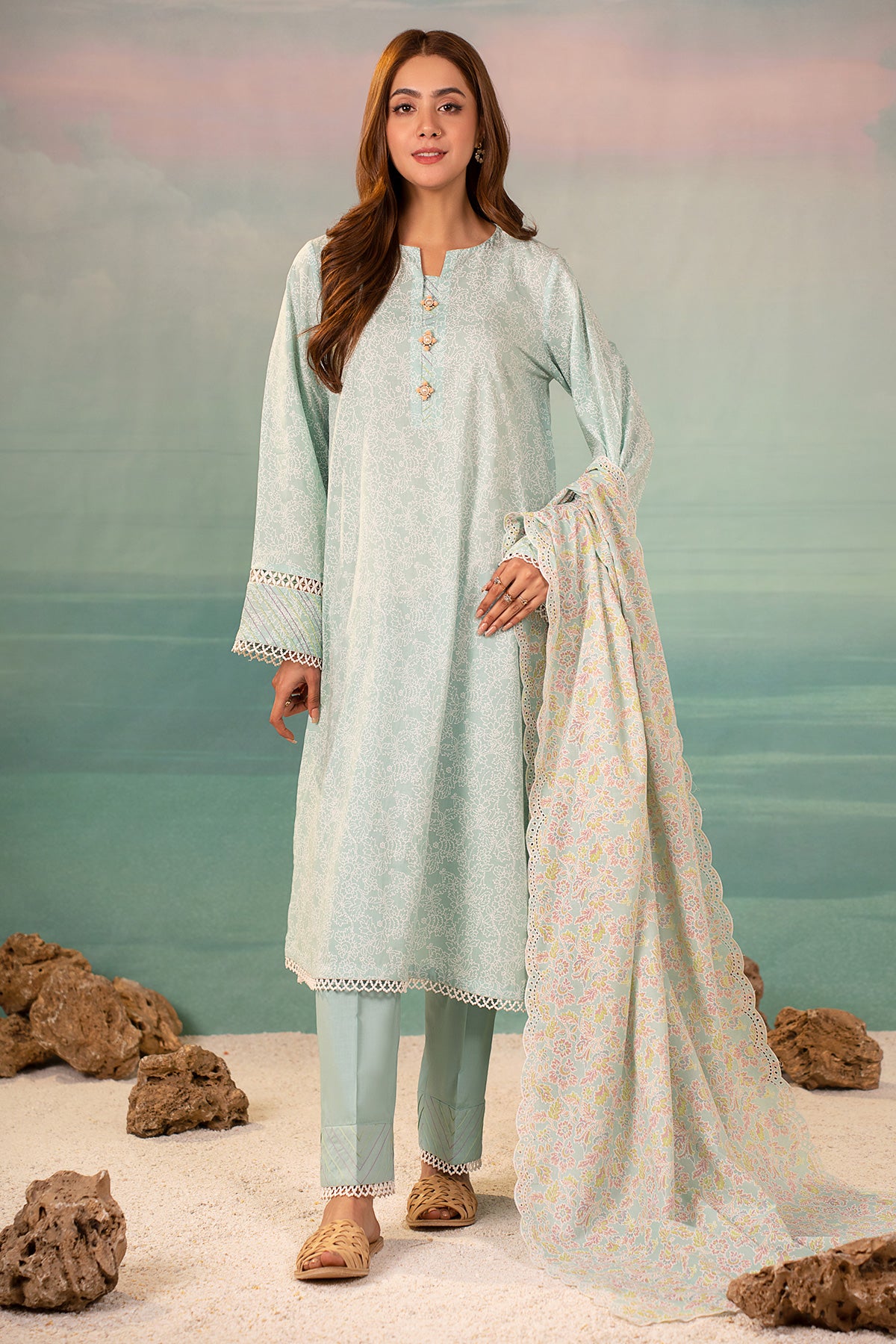 3 Piece Cotton Lawn Suit