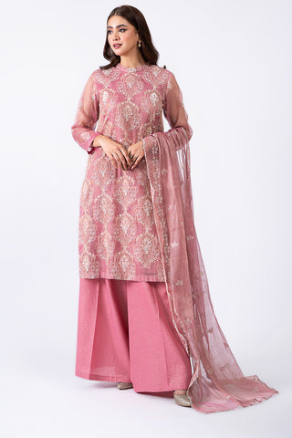 3 Piece Zari Net Suit