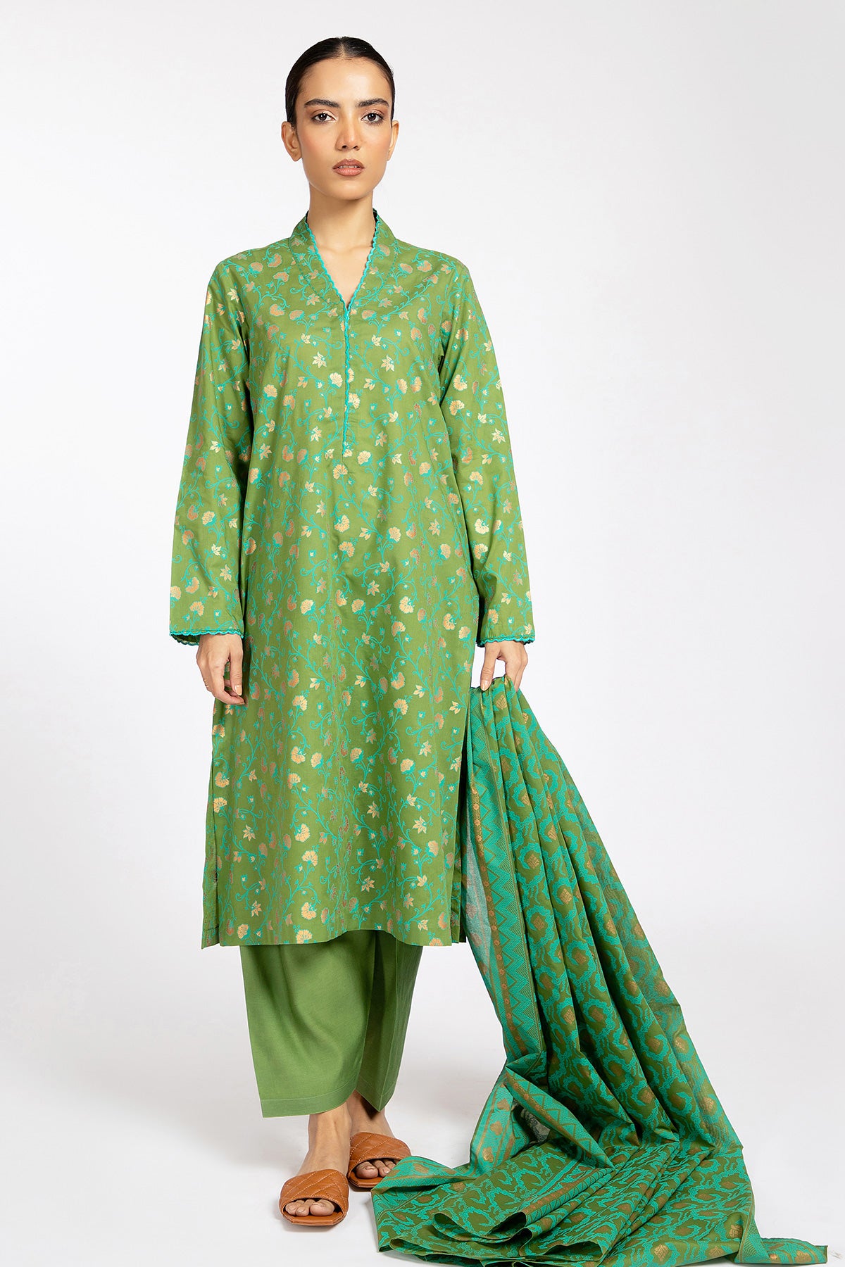 3 Piece Cotton Lawn Suit