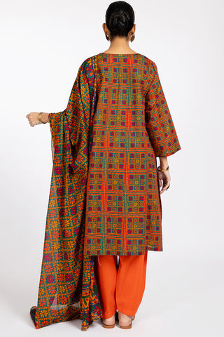 3 Piece Cotton Lawn Suit