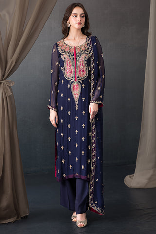 3 Piece Pk Chiffon Suit