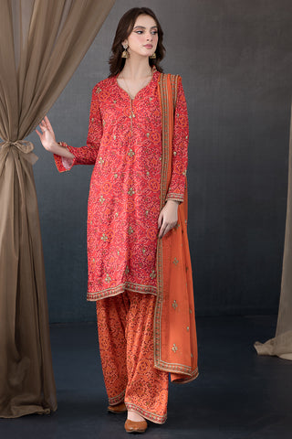 3 Piece Pk Raw Silk Suit